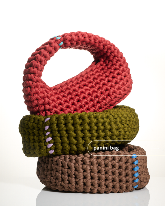 All-in-one Crochet Kit No.03 | Panini Bag Small: The Contrast Edition